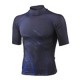 Mens Short Sleeve Rash Guard - Circle